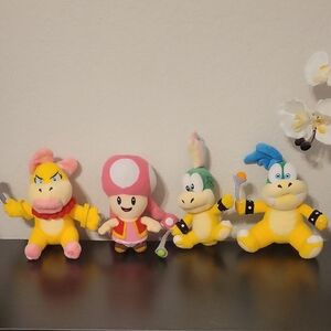 Nintendo Super Mario Stuffed Animals Yellow and Pink Collection